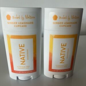 Native Ginger Lemonade Cupcake Deodorant - White and Orange